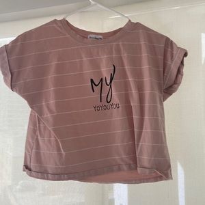 Boyfriend cropped top